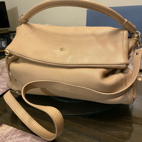 Kate Spade Beige Leather Shoulder Bag